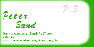 peter sand business card